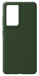 Накладка для Samsung Galaxy S21 Ultra Silicone cover без логотипа зеленая