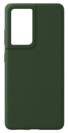 Накладка для Samsung Galaxy S21 Ultra Silicone cover без логотипа зеленая