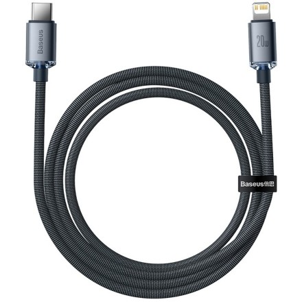 Кабель-зарядка Type-C на Lightning Baseus Crystal Shine Series 20W 1.2м (CAJY000201) черный