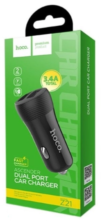 Автомобильное зарядное устройство Hoco Z21 2USB 3.4A черное
