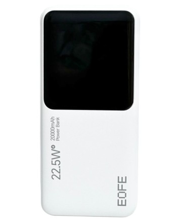 Powerbank EOFE G201 20000mAh 3A /22.5W 2USB/Type-C с дисплеем белый