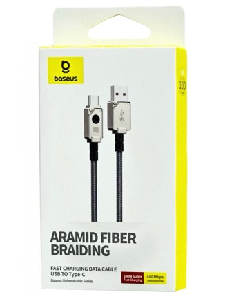 Usb Кабель-зарядка TYPE-C Baseus Unbreakable 100W 1м (P10355801221-00) stellar white