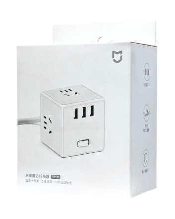 Сетевой удлинитель Mijia Rubiks Cube Converter 2 Sockets/3 USB (MJCXB3-02QM) белый