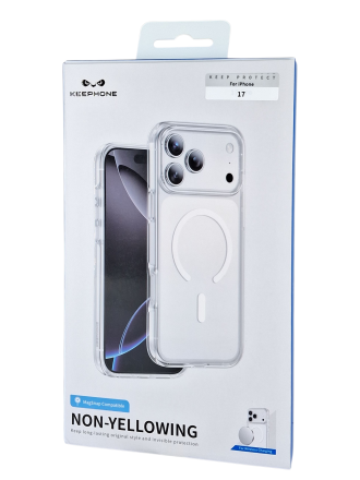 Накладка для i-Phone 17 Keephone Non-Yellowing MagSnap прозрачный