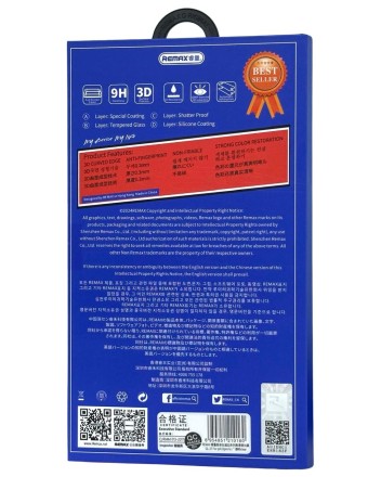 Защитное стекло для i-Phone 15 Pro 6.1&quot; Remax GL-27 3D чёрное