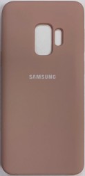 Накладка для Samsung Galaxy S9 Silicone cover пудро