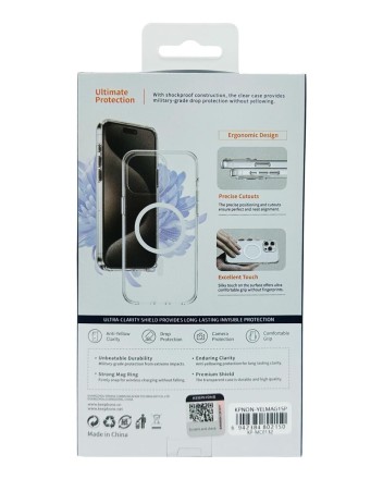 Накладка для i-Phone 15 Pro Keephone Non-Yellowing Magsafe прозрачный
