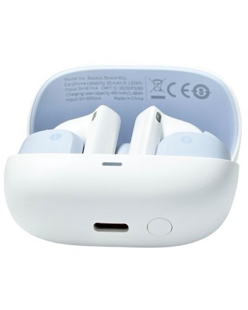 Мобильная Bluetooth-гарнитура Baseus Bowie M2s BT5.2/67mAh (600mAh)/7ч/ANC (NGTW350102) белая