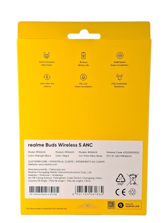 Беспроводные наушники Realme Buds Wireless 5 ANC черные