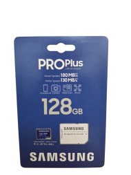 micro SDXC карта памяти Samsung 128GB PRO Plus Class10 UHS-I 180MB/s с адаптером