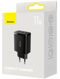 Сетевое зарядное устройство Baseus Compact 17W 3USB (CCXJ020101) черное