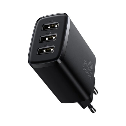 Сетевое зарядное устройство Baseus Compact 17W 3USB (CCXJ020101) черное