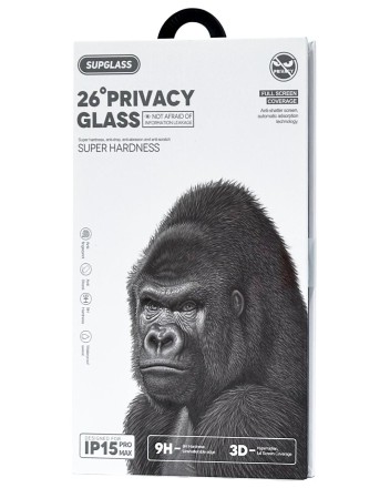 Защитное стекло Антишпион для i-Phone 15 Pro Max 6.1&quot; Supglass XC-12 3D
