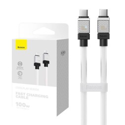 Кабель-зарядка Type-C на Type-C Baseus Baseus CoolPlay Series 100W 1м (CAKW000202) белый
