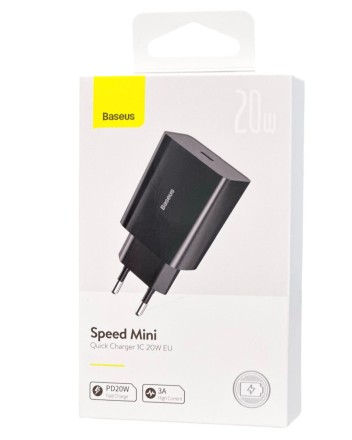 Сетевое зарядное устройство Baseus Speed Mini 1C 3A 20W CCFS-SN01 черное