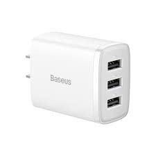 Сетевое зарядное устройство Baseus Compact 17W 3USB (CCXJ020102) белое