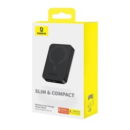 Powerbank с беспроводной зарядкой Baseus Magnetic Mini Air Slim 10000mAh 20W (P10059001113-00) черный