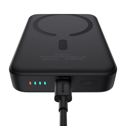 Powerbank с беспроводной зарядкой Baseus Magnetic Mini Air Slim 10000mAh 20W (P10059001113-00) черный