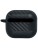 Силиконовый чехол для AirPods Pro c карабином под карбон с черепом чёрный