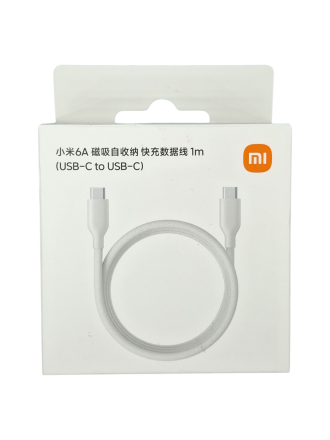 Кабель Xiaomi Magnetic Type-C Type-C 1м 6A (TPE+сталь) белый
