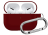 Силиконовый чехол для AirPods Pro 2 c карабином бордовый