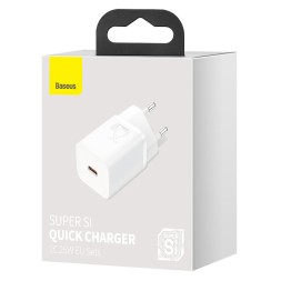 Сетевое зар. устр. Baseus Super Si 1C 3A 25W (CCSP020102) белое