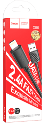 Usb Кабель Lightning Hoco X88 2.4A 1м черный