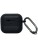 Силиконовый чехол для AirPods 3 с карабином под карбон чёрный