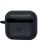 Силиконовый чехол для AirPods 3 с карабином под карбон чёрный