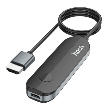 Кабель-переходник Hoco UA23 HDMI (папа) на Type-C (мама) черный