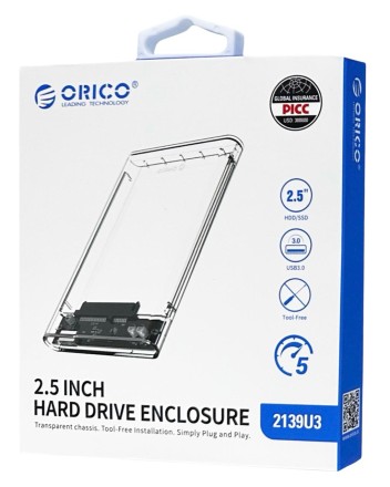 Внешний корпус для HDD 2.5&quot; Orico 2139U3 прозрачный