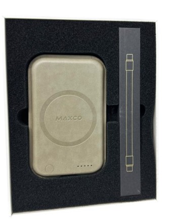 Powerbank с беспроводной зарядкой MagSafe Maxco MP26 5000mAh 15W серый