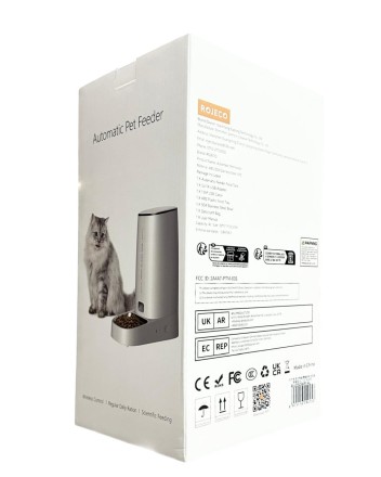Умная кормушка для животных Xiaomi Rojeco 4L Automatic Pet Feeder WIFI Version Single Bowl (белая)