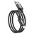 Usb Кабель-зарядка Lightning Hoco X89 2м 2.4A в тканевой оплётке чёрный