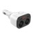 Автомобильное зарядное устройство Hoco Z28 2USB дисплей, белое