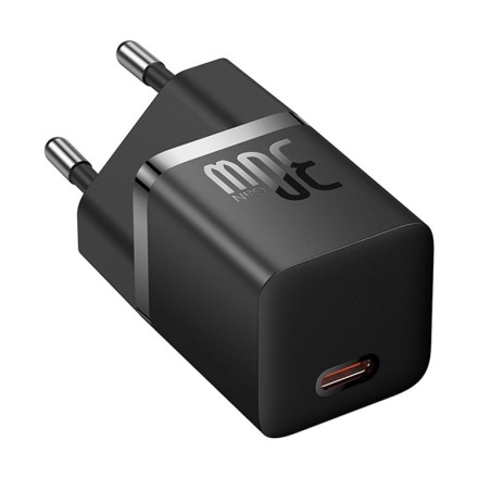 Сетевое зарядное устройство Baseus GaN5 Mini 1C кабель Type-C на Type-C 30W P10110902113-00 черное