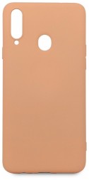 Накладка для Samsung Galaxy A20S Silicone cover пудро