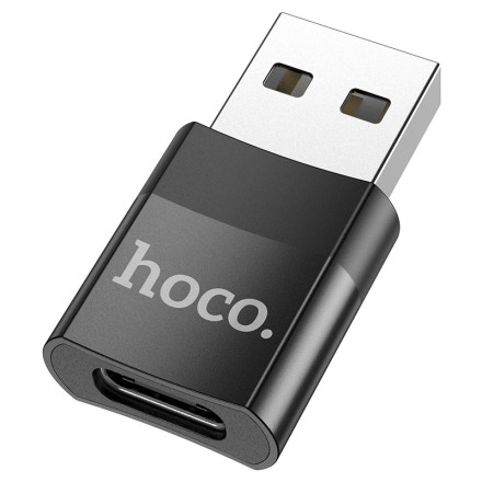 Переходник USB наType-C Hoco UA17 черный