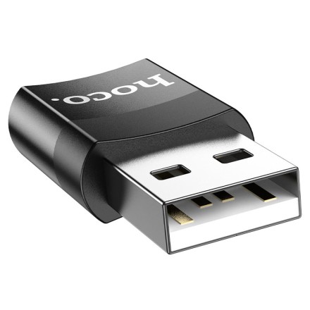 Переходник USB наType-C Hoco UA17 черный