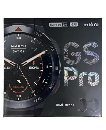 Умные часы Xiaomi Mibro GS Pro (XPAW013) c русским языком+ 2 ремешки черные
