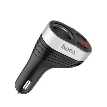 Автомобильное зарядное устройство Hoco Z29 2USB 3.1A дисплей черное