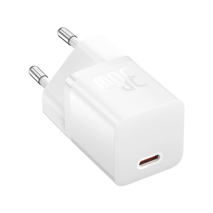 Сетевое зар. устр. Baseus GaN5 Mini 1C кабель Type-C на Type-C 30W P10110902213-00 белое