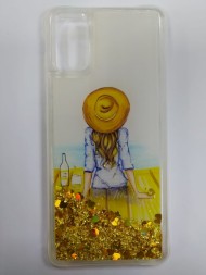 Накладка для Samsung galaxy A41 переливающийся с рисунками