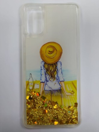 Накладка для Samsung galaxy A41 переливающийся с рисунками