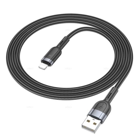 Usb Кабель-зарядка Lightning Hoco U117 3A 1.2м черный