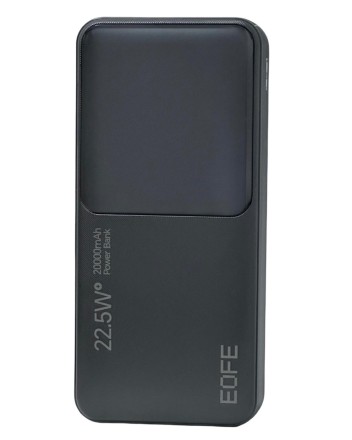 Powerbank EOFE G201 20000mAh 3A /22.5W 2USB/Type-C с дисплеем чёрный