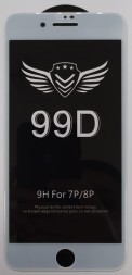 Защитное стекло для i-Phone 7 Plus/8 Plus 99D белое