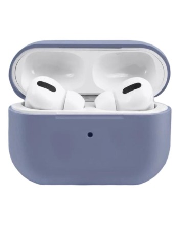 Силиконовый чехол для AirPods Pro 2 c карабином сиреневый