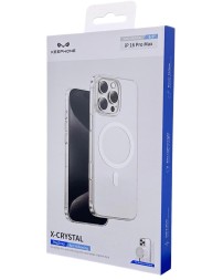 Накладка для i-Phone 16 Pro Max Keephone X-Crystal MagSnap прозрачный