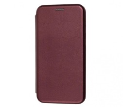 Чехол-книжка Xiaomi redmi Note 11 5G Fashion Case кожаная боковая бордовая